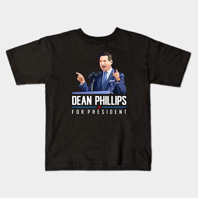 Dean Phillips 24 For President Kids T-Shirt by MIKOLTN